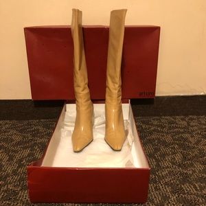 Butter Beige Kid leather Boots